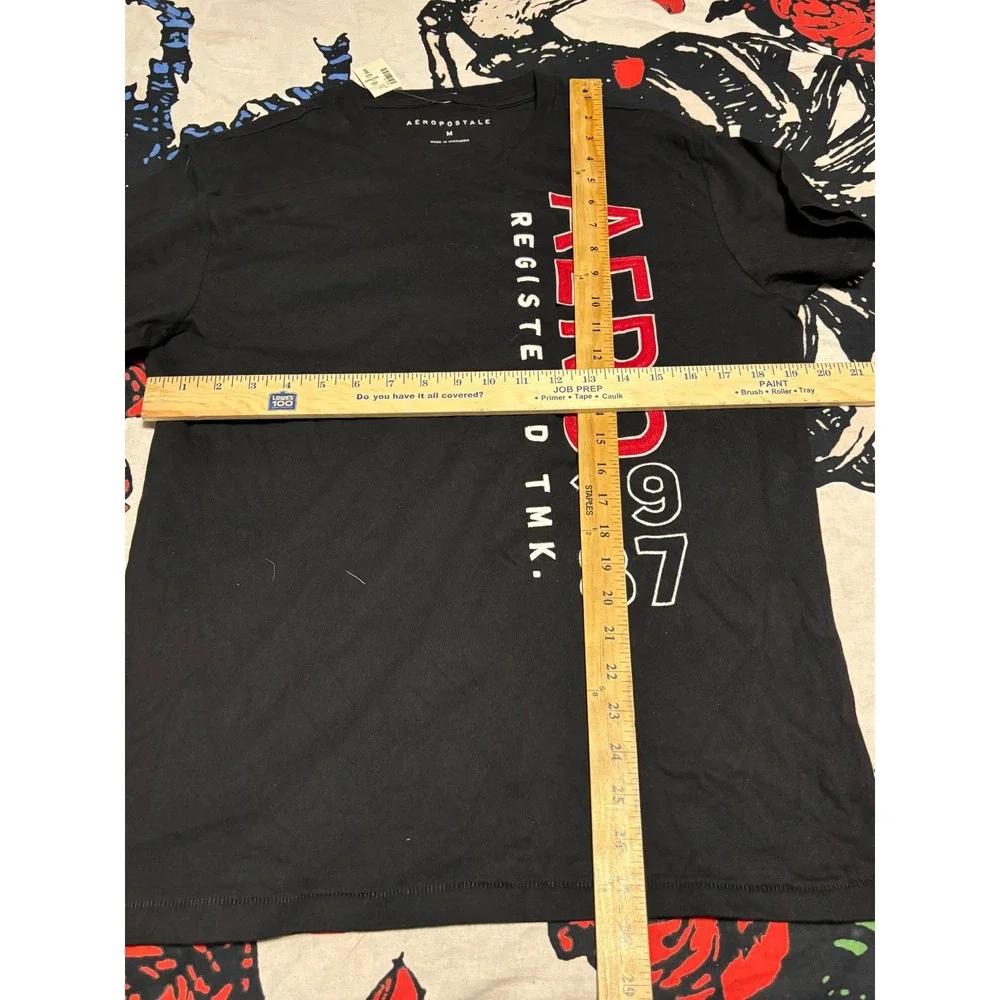 Aeropostale Mens Black Registered Tmk 1987 Graphic T Shirt Size M - Picture 5 of 5